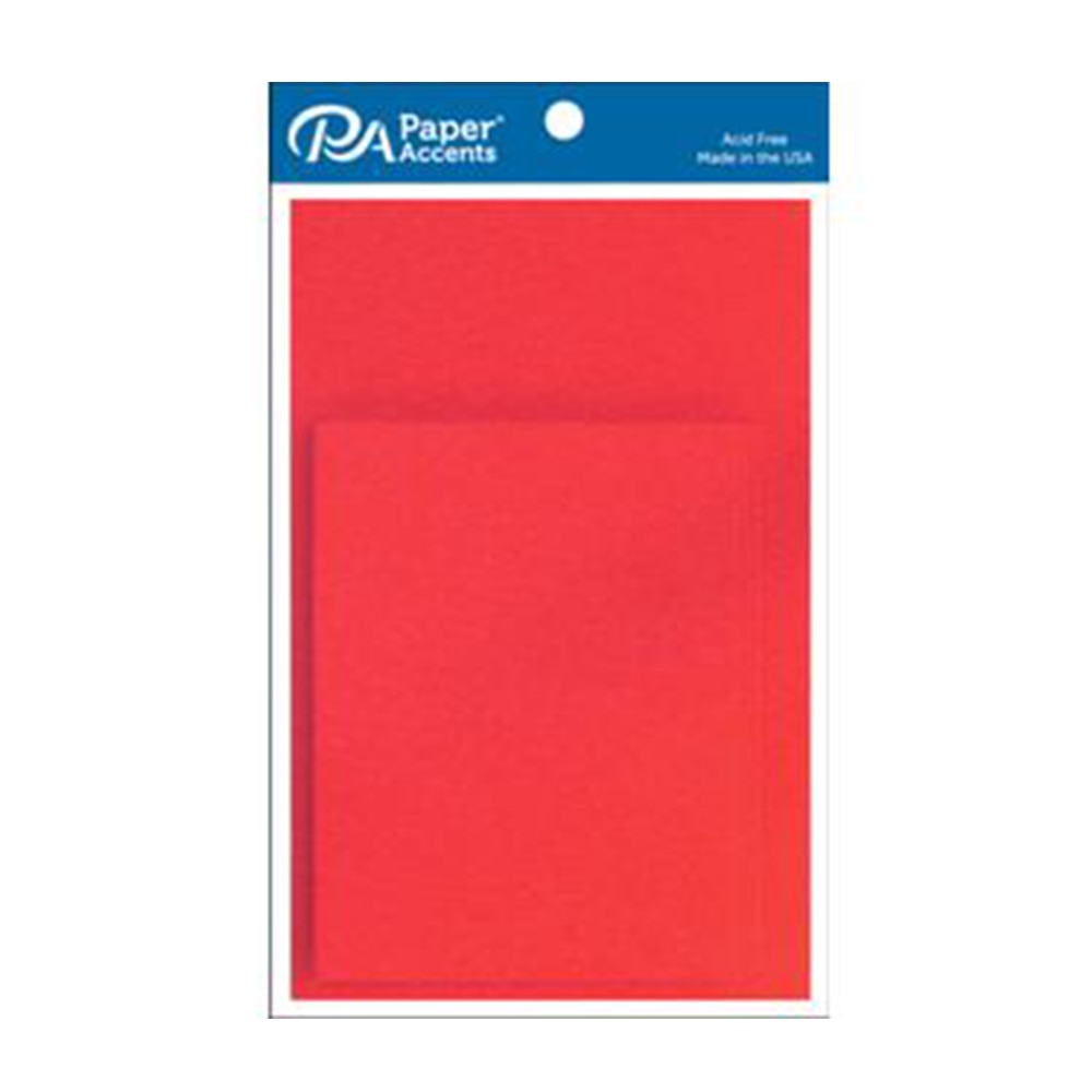 Paper Accents, Card & Envelopes, Red, 4.25"x5.5", 10 Piece